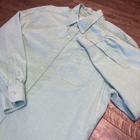 Southern Tide Shirt Mens L Mint Green Classic Fit Button Down Preppy Pop Collar - Picture 2 of 7